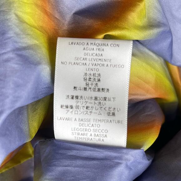 Maisie Wilen | Lady Miss Purple Yellow Ruched Low Back Polka Dot Midi Dress M - Picture 14 of 14